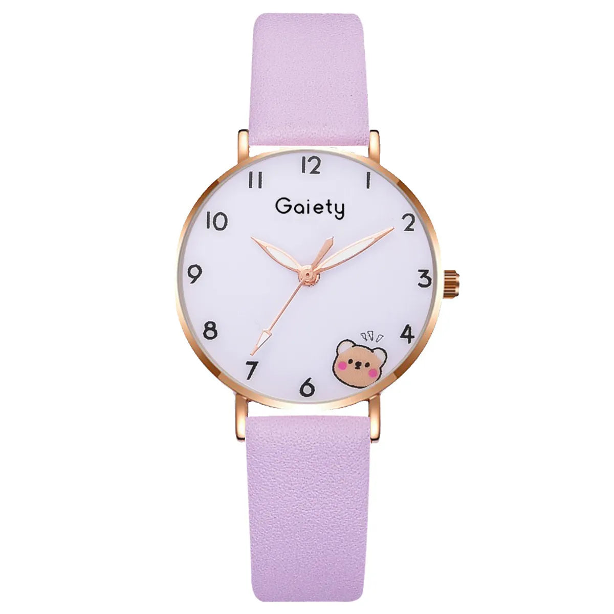 Casual Cartoon Style Bear Buckle Quartz Women'S Watches