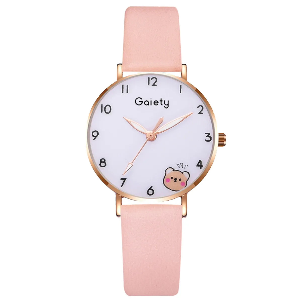 Casual Cartoon Style Bear Buckle Quartz Women'S Watches