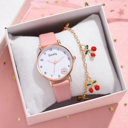 Casual Cartoon Style Bear Buckle Quartz Women'S Watches