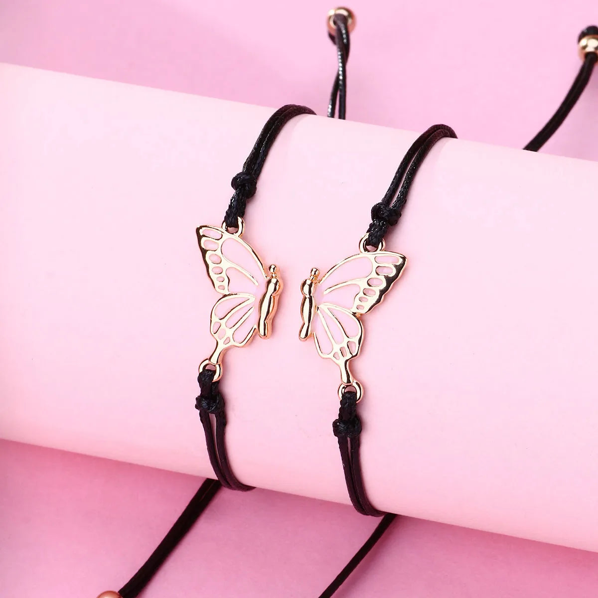 Casual Cartoon Style Cute Butterfly Alloy Kid'S Drawstring Bracelets