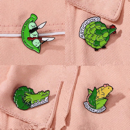 Casual Cartoon Style Pastoral Animal Vegetable Alloy Stamping Stoving Varnish Plating Unisex Brooches Collar Pin