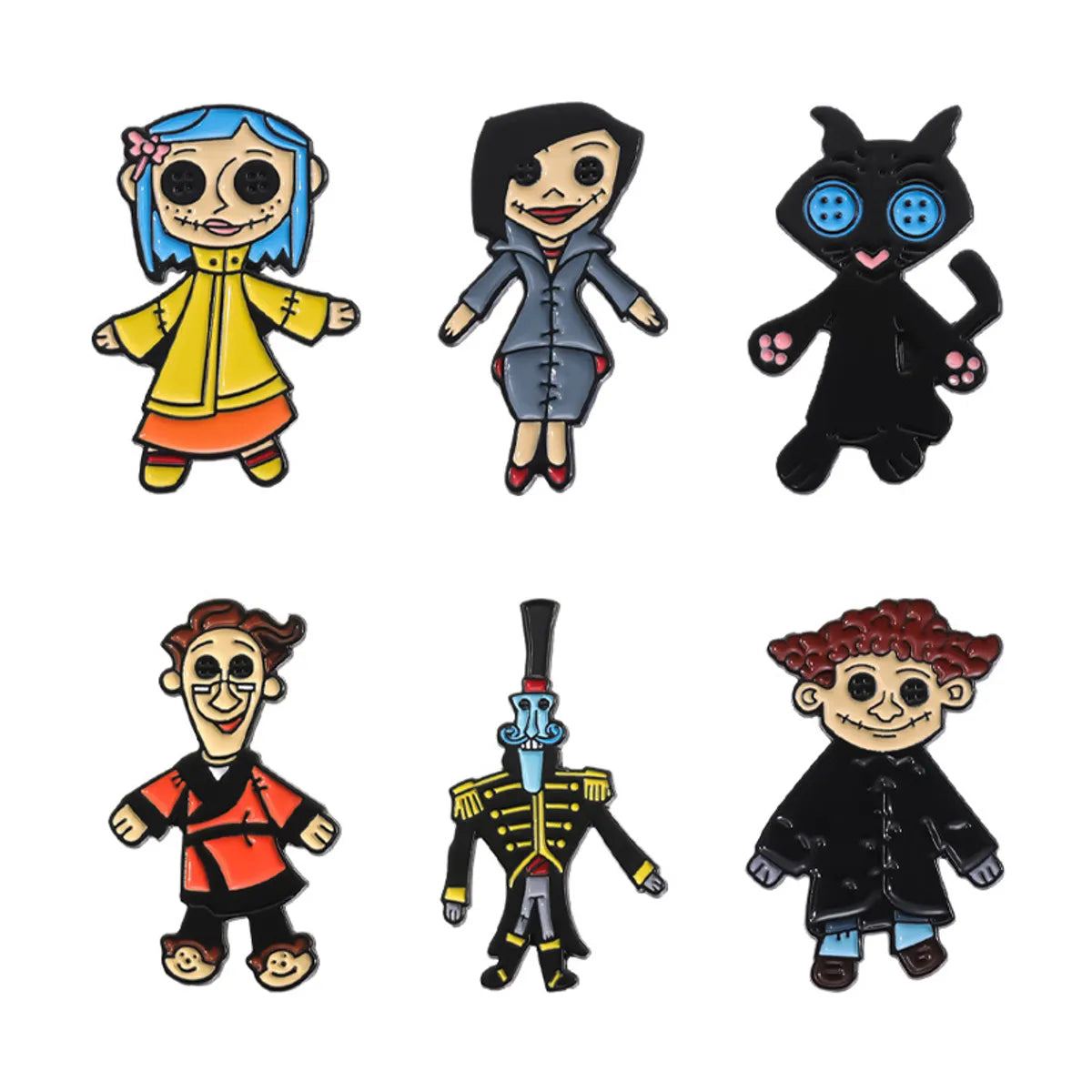 Casual Cartoon Style Simple Style Cartoon Character Alloy Asymmetrical Stoving Varnish Unisex Brooches