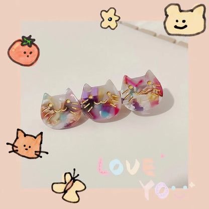 Women'S Casual Cat Acetic Acid Sheets Hair Clip