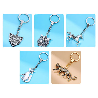 Casual Cheetah Print Tiger Horse Alloy Plating Keychain