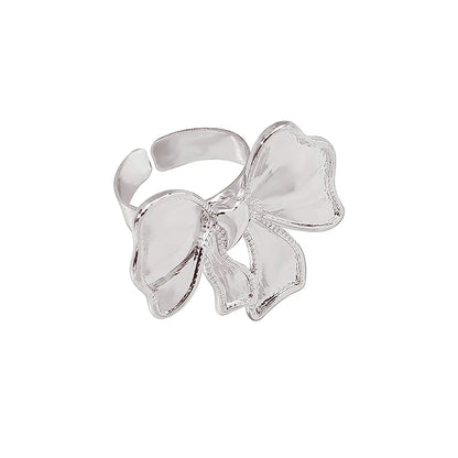 Casual Classic Style Bow Knot Alloy Women'S Open Rings