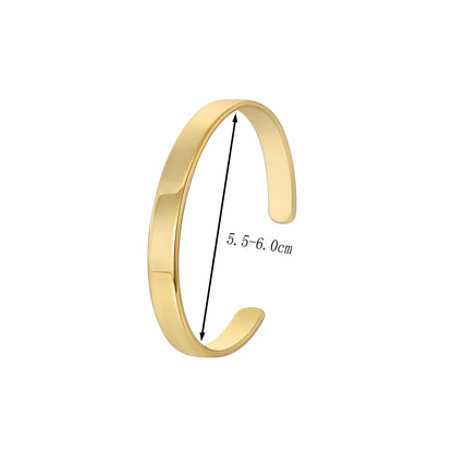 Casual Classic Style Commute Solid Color Copper Plating 18k Gold Plated Bangle