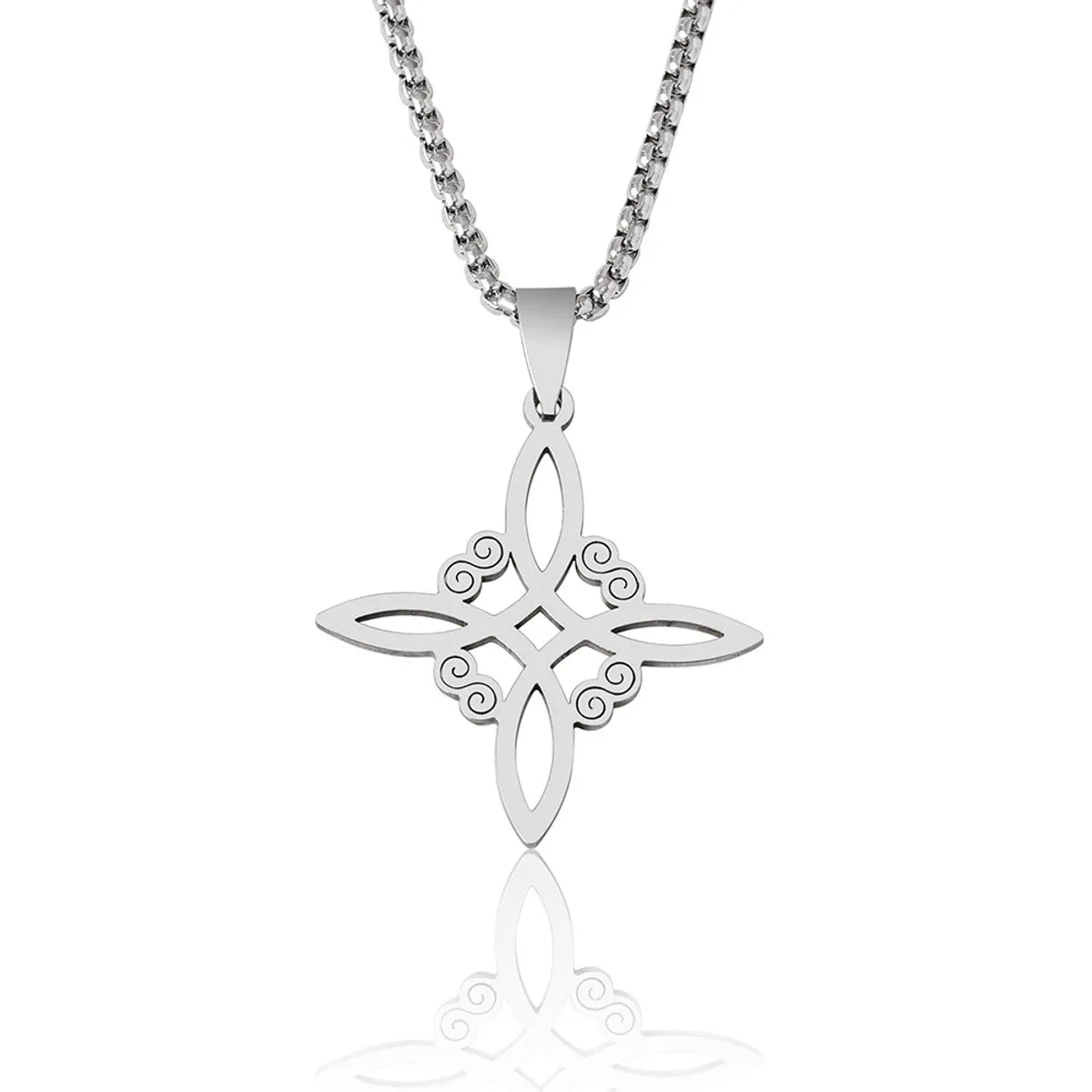 Wholesale Jewelry Casual Classic Style Witches Knot Alloy Plating Pendant Necklace