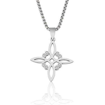 Wholesale Jewelry Casual Classic Style Witches Knot Alloy Plating Pendant Necklace