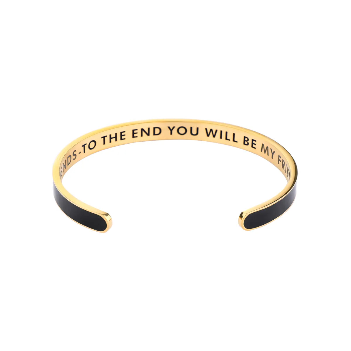 Casual Classic Style Geometric Stainless Steel Epoxy Plating Gold Plated Bangle