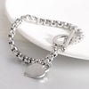 Casual Classic Style Heart Shape Titanium Steel 18K Gold Plated Bracelets In Bulk