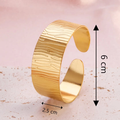 Casual Classic Style Round Stainless Steel Plating Gold Plated Silver Plated Bangle