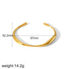 Casual Classic Style Solid Color 304 Stainless Steel 18K Gold Plated Bangle In Bulk