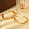 Casual Classic Style Solid Color 304 Stainless Steel 18K Gold Plated Bangle In Bulk