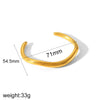 Casual Classic Style Solid Color 304 Stainless Steel 18K Gold Plated Bangle In Bulk