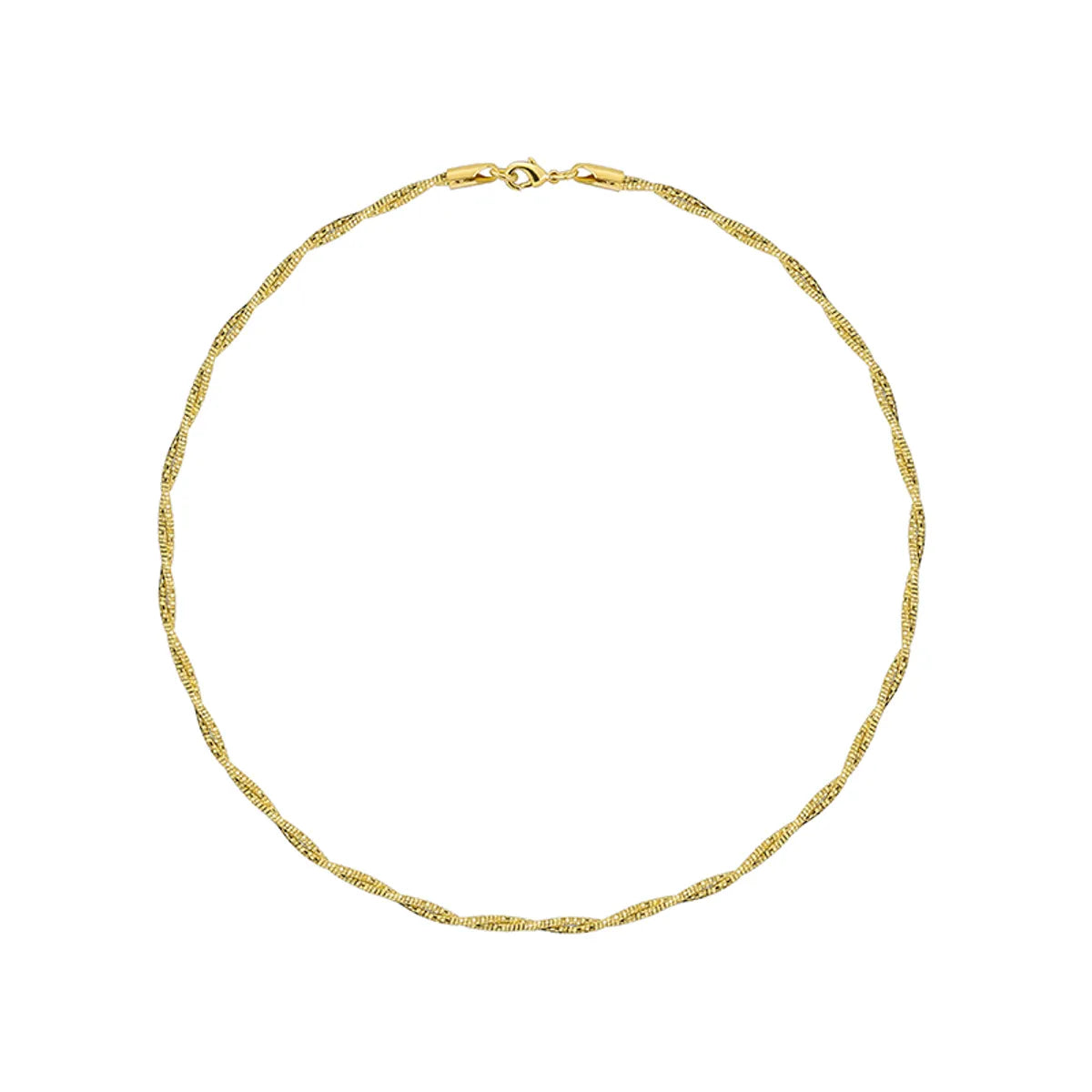 Casual Classic Style Solid Color Copper Plating 18k Gold Plated Necklace