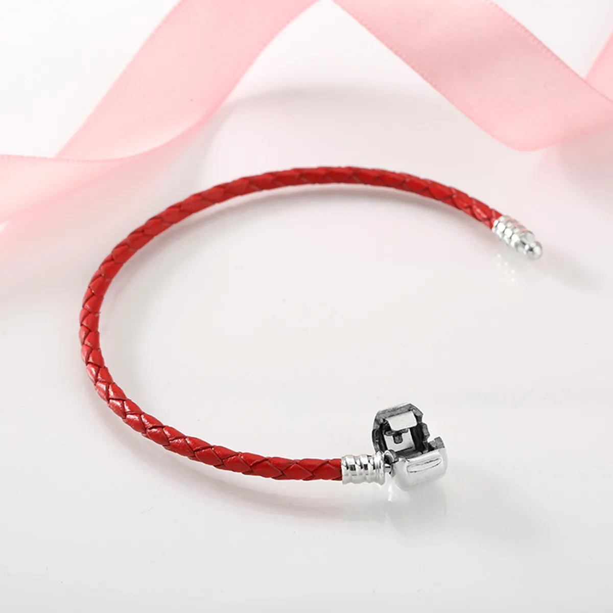 Casual Classic Style Solid Color Pu Leather Sterling Silver Braid Women'S Bracelets