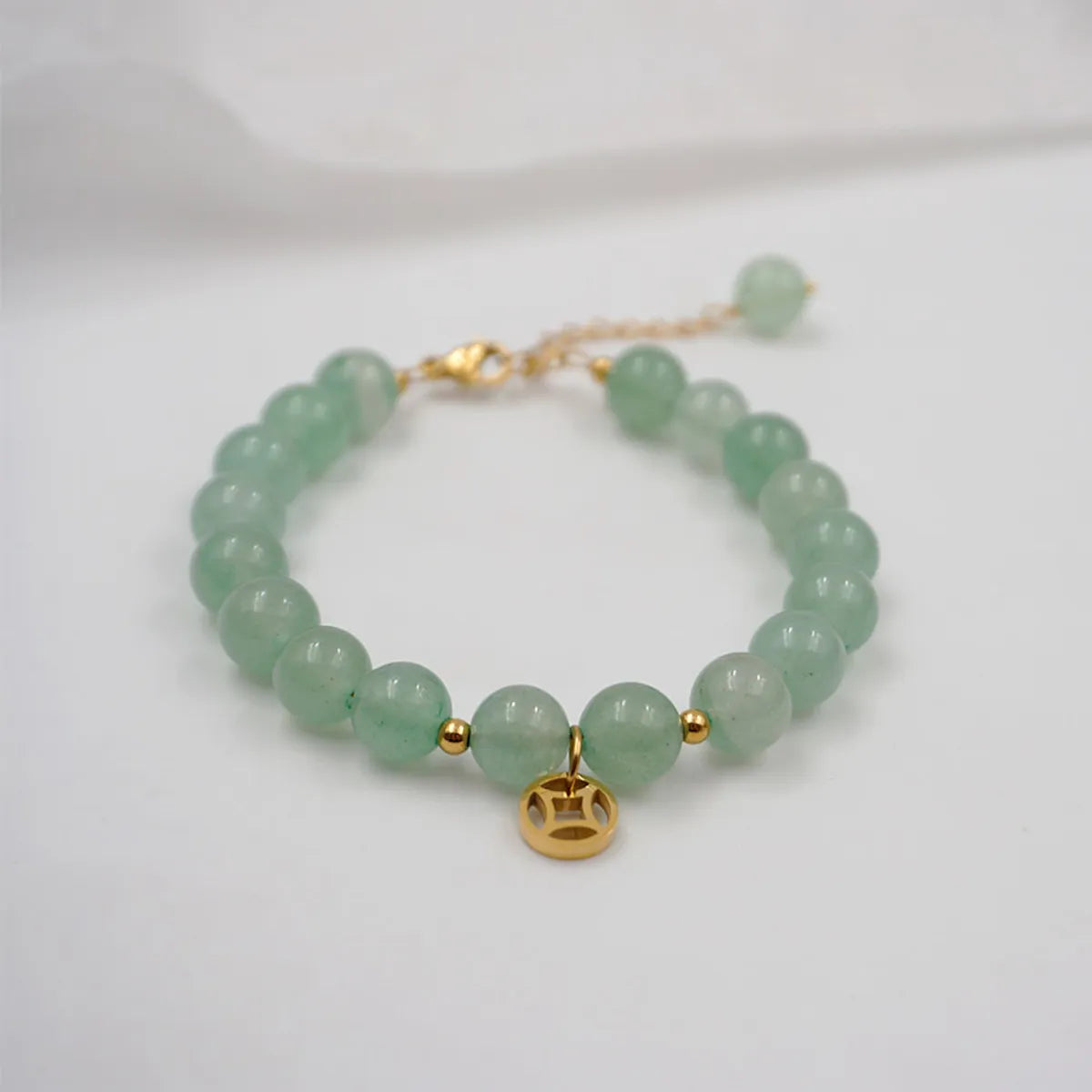 Wholesale Jewelry Casual Classical Simple Style Geometric 304 Stainless Steel Imitation Pearl Jade Gold Plated Beaded Handmade Bracelets