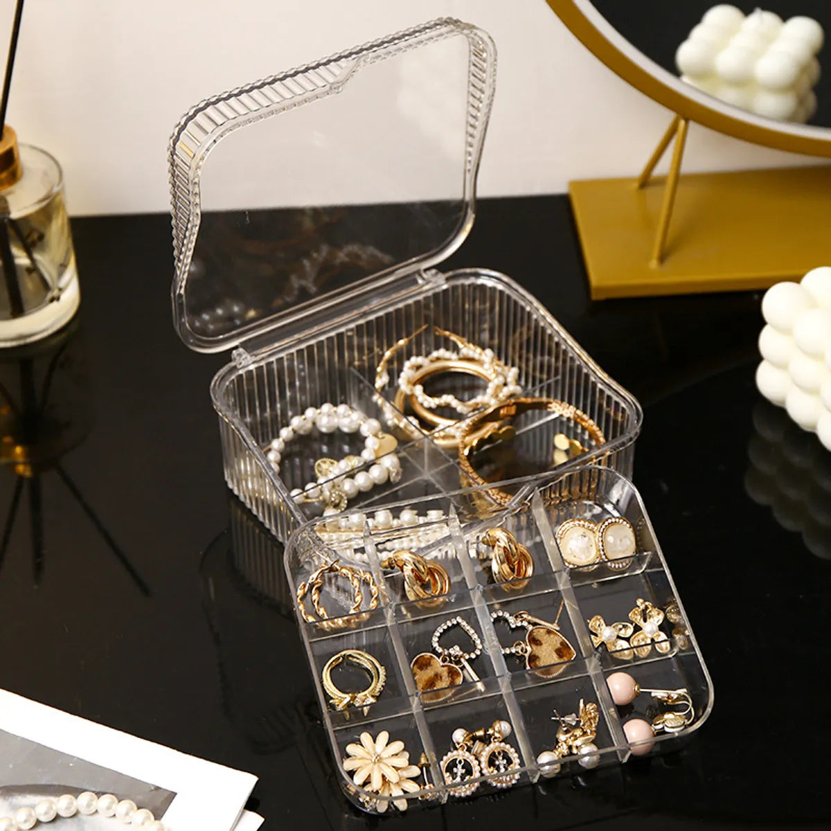 Casual Classical Vacation Solid Color Plastic Jewelry Boxes