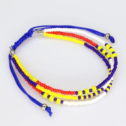 Casual Color Block Crystal Seed Bead Unisex Bracelets