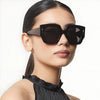Casual Color Block Solid Color Pc Square Full Frame Women'S Sunglasses