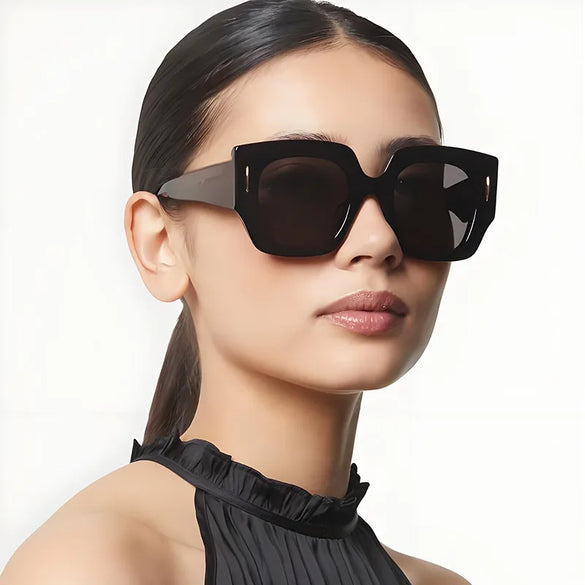 Casual Color Block Solid Color Pc Square Full Frame Women'S Sunglasses