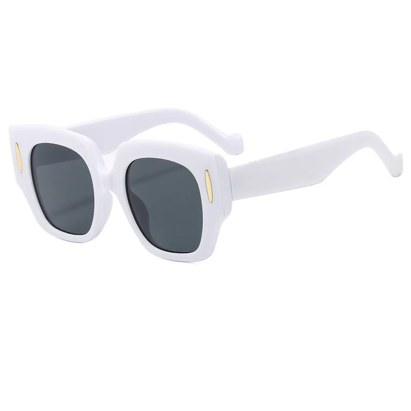 Casual Color Block Solid Color Pc Square Full Frame Women'S Sunglasses