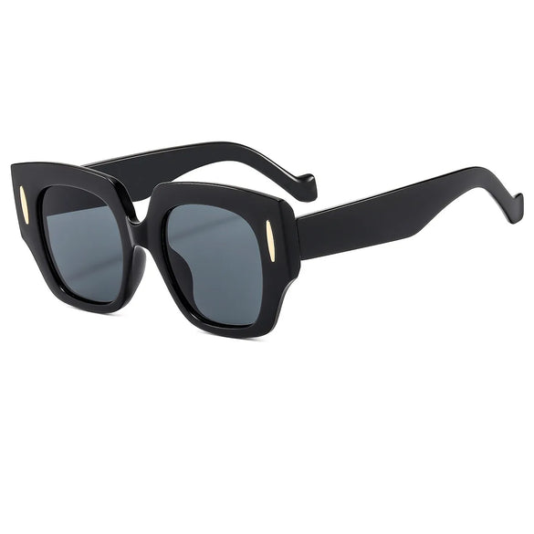 Casual Color Block Solid Color Pc Square Full Frame Women'S Sunglasses