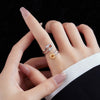 Casual Color Block Sterling Silver Irregular Plating Pleated 24k Gold Plated White Gold Plated Open Rings
