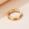 Casual Color Block Titanium Steel Rings In Bulk