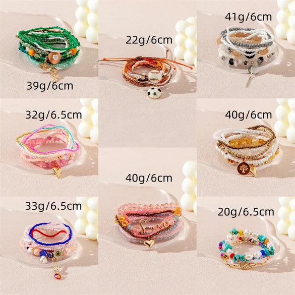 Casual Commute Animal Ball Flower CCB Alloy Glass Wholesale Bracelets