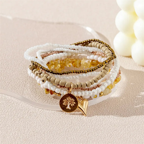 Casual Commute Animal Ball Flower CCB Alloy Glass Wholesale Bracelets