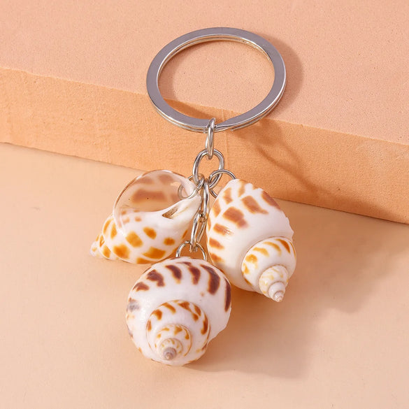 Casual Conch Alloy Shell Bag Pendant Keychain