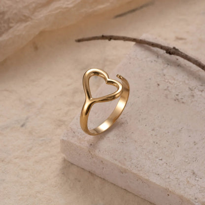 Wholesale Jewelry Casual Cool Style Star Heart Shape Snake 304 Stainless Steel Plating Hollow Out Open Ring