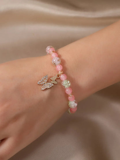 Casual Cute Butterfly Glass Wholesale Bracelets