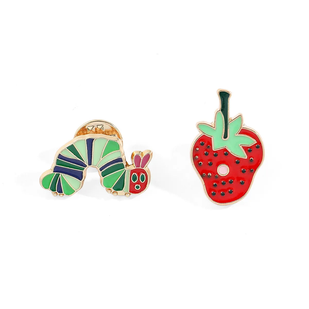 Casual Cute Cartoon Strawberry Alloy Enamel Unisex Brooches