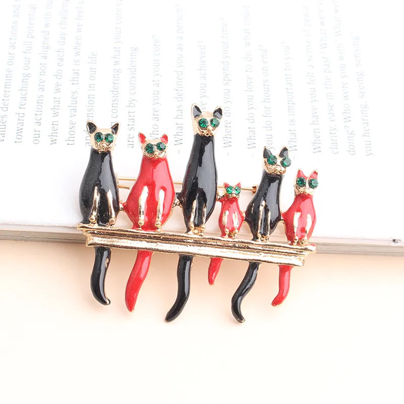 Casual Cute Cat Alloy Enamel Unisex Brooches