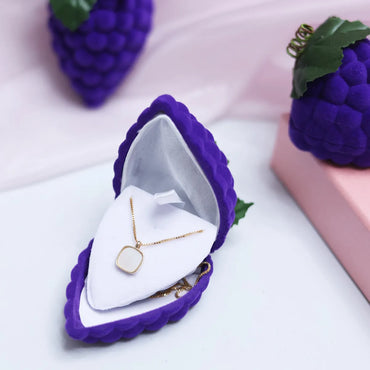 Casual Cute Grape Plastic Flocking Jewelry Boxes