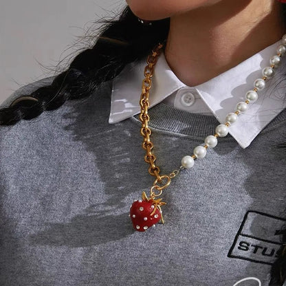 Casual Cute Heart Shape Imitation Pearl Alloy Plating Women's Earrings Necklace