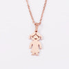 Wholesale Jewelry Casual Cute Human Customization Laser Engraving Stainless Steel 18K Gold Plated Polishing Plating Pendant Necklace Cable Chain