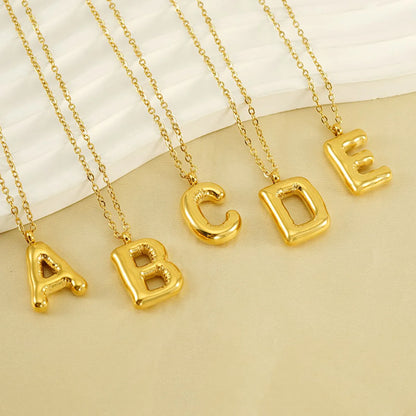 Casual Cute Letter Stainless Steel Plating Pendant Necklace