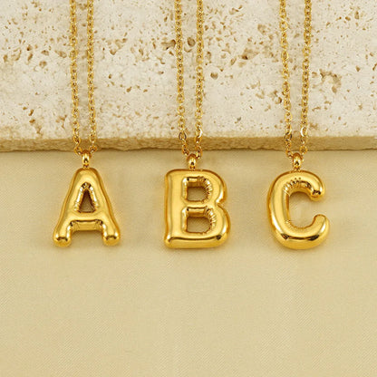 Casual Cute Letter Stainless Steel Plating Pendant Necklace