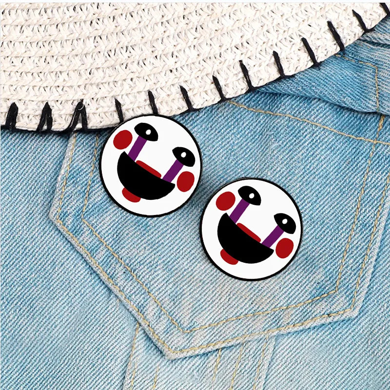 Casual Cute Modern Style Cartoon  Face Alloy Printing Unisex Brooches