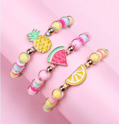 Casual Cute Pastoral Fruit Arylic Rope Zinc Alloy Wholesale Bracelets