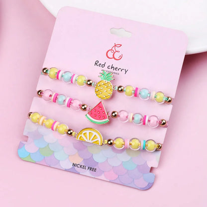 Casual Cute Pastoral Fruit Arylic Rope Zinc Alloy Wholesale Bracelets