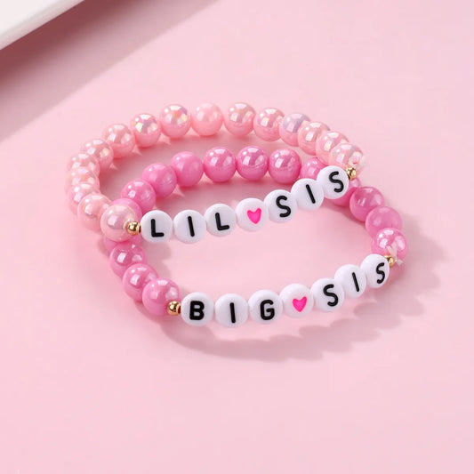 Casual Cute Romantic Letter Heart Shape Arylic Wholesale Bracelets