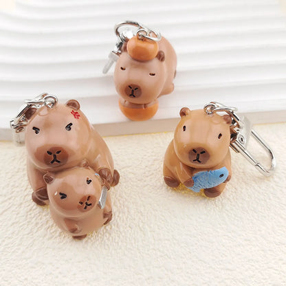 Casual Cute Simple Style Animal Alloy Resin Bag Pendant Keychain