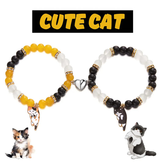 Casual Cute Simple Style Heart Shape Cat Artificial Rhinestones Alloy Glass Wholesale Bracelets