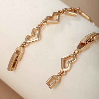 Casual Cute Xuping Heart Shape Butterfly 18k Gold Plated Artificial Diamond Alloy Wholesale Bracelets