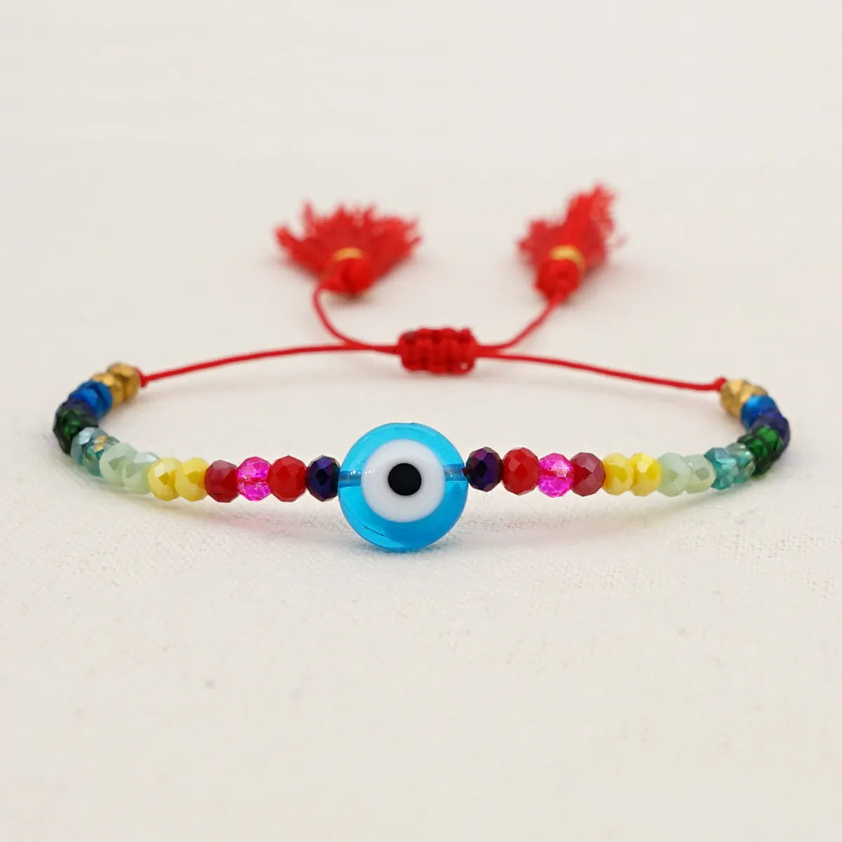 Casual Devil'S Eye Beaded Glass Unisex Bracelets