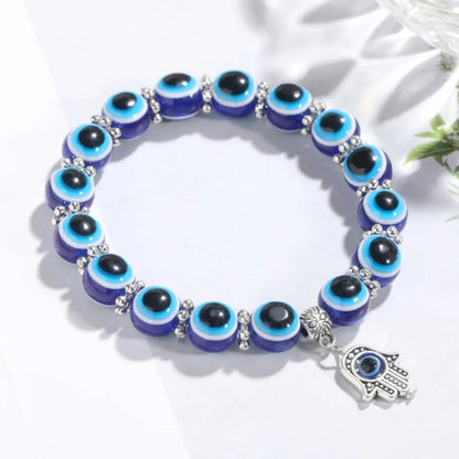 Casual Devil's Eye Hand Of Fatima Beaded Knitting Unisex Bracelets